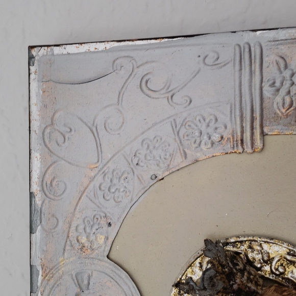 Vintage Virgen Mary Wall Art Hand Made - Picture 8 of 12